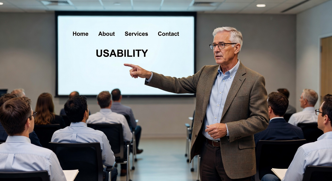 講師がナビゲーションを説明する様子